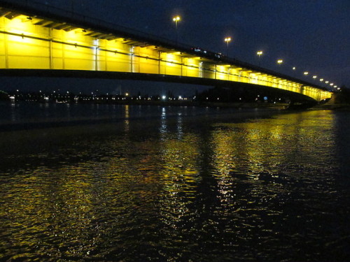 Night Danube.Belgrade.