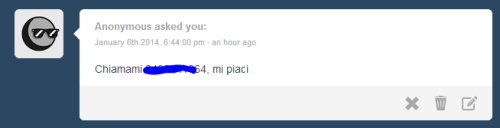 Carissimo/a Anon, ti spiego due robe al volo:Anche se tu avessi la figa che sa di miele, non sono in