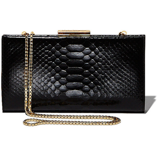 Salvatore Ferragamo Framed Clutch ❤ liked on Polyvore (see more snakeskin purses)