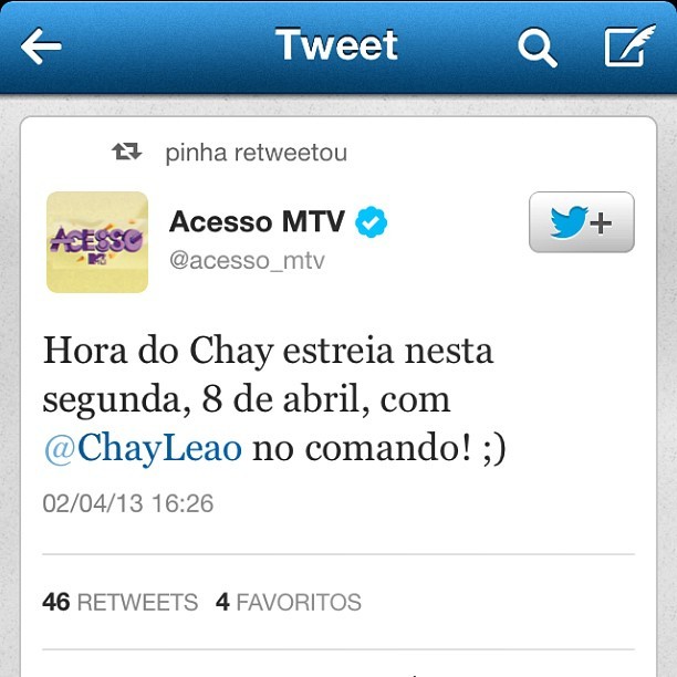 sorriso-dos-rebeldes:  Nome do programa do Chay: “Hora do Chay” 