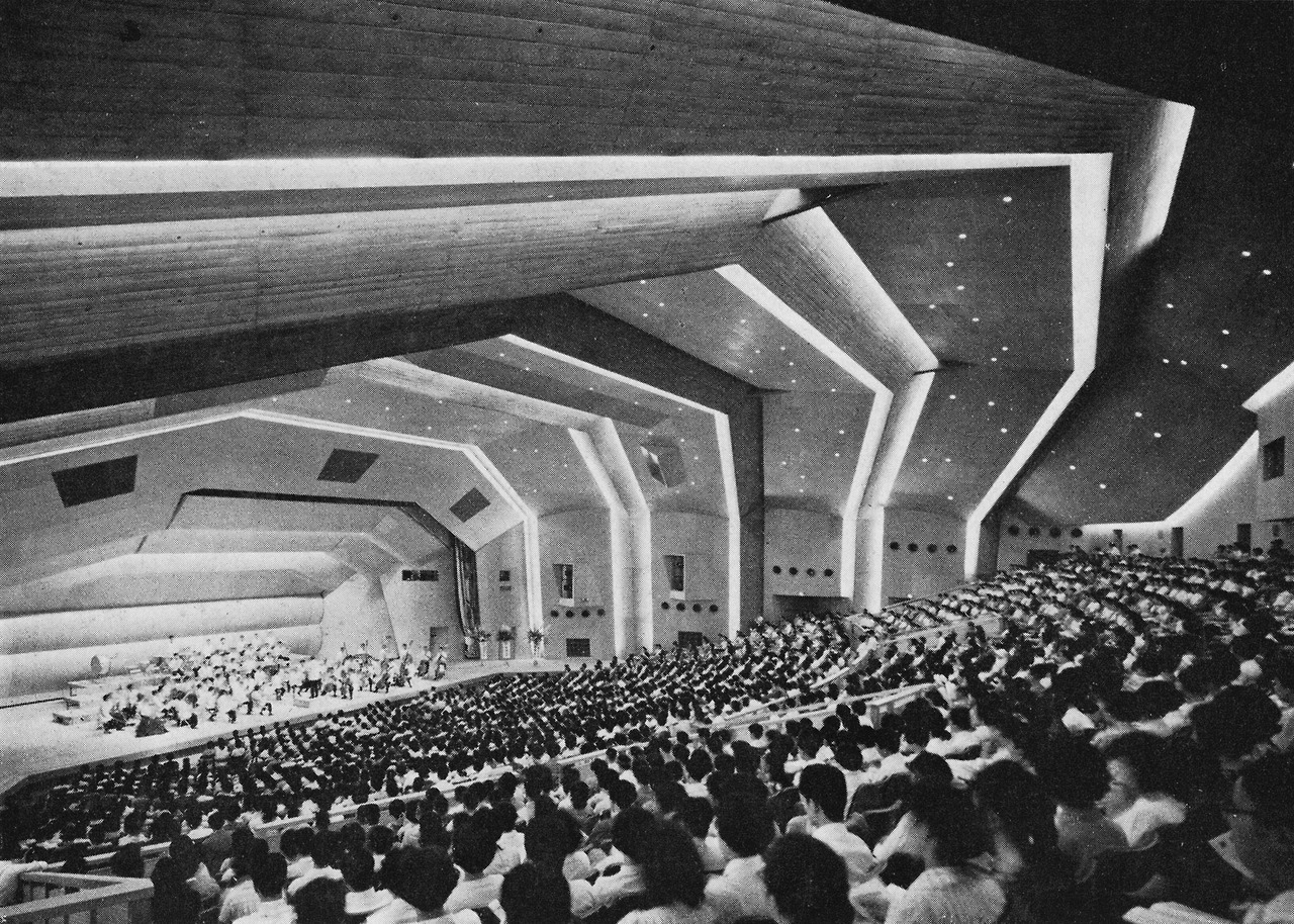 architectureofdoom:  rob-art:Antonin RaymondGunma Ongaku Center, Takasaki, Japan,
