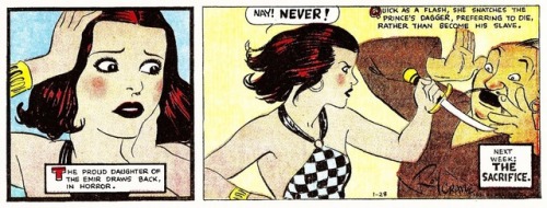 Some comic panels by the King of Span, Roy Crane (1901-1977). Crane was the artist behind the popula