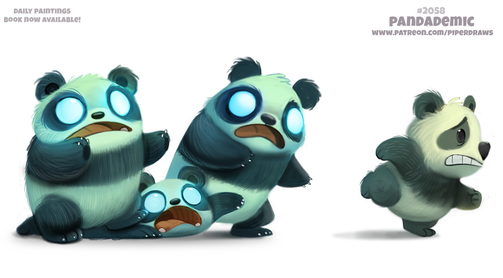 cryptid-creations: Daily Paint 2058# Pandademic Daily Book and Prints available at: