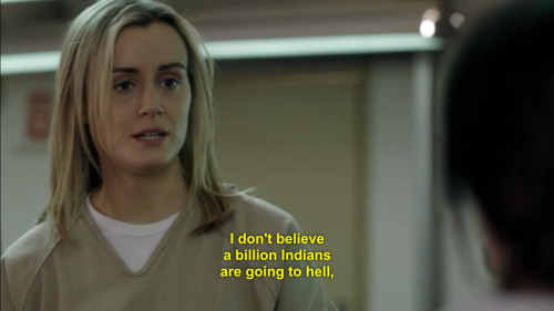 therearebluerskies:  we-got-dods-here:  angellundone:  chubbymon:  This little rant described the way I look at religion perfectly.  ESPECIALLY what she said in the last two photos    I swear a lot of shit on this show was on point.   A lot of “someone