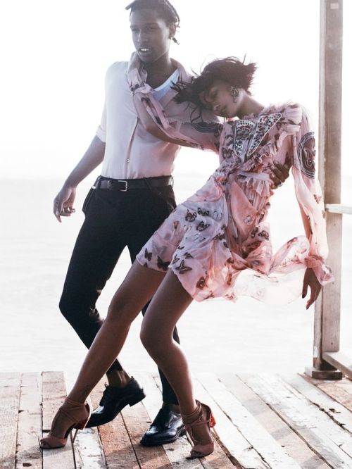 blackgirlsrpretty2:A$AP Rocky & Chanel Iman for Vogue September 2014they still together? wow!
