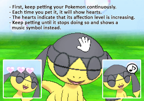 tanglebox:  suchararity:  zweilous:  a guide to affection in pokemon amie the original guide, which is not written by me, can be found here. it also includes additional information.  THANK YOU  I did this for my chespin and charmander and I gotta say