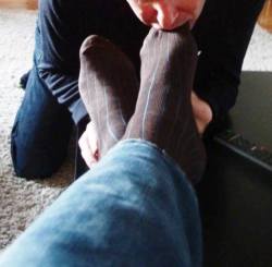 socksniffingguy:  rankdresssockslover:  DO MY SWEAT TASTE GOOD FAG?  YES SIR!!!