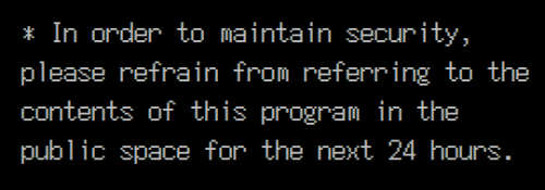 nochocolate:Please respect Toby Fox’s wishes and do not talk about the contents of the program for u