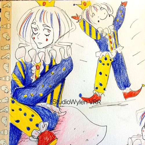 Court Jester. . I might write a short comic starring this character. . #oc#prismacolorpencils#animea