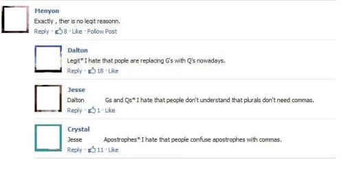 Grammar Nazi chain of command.
