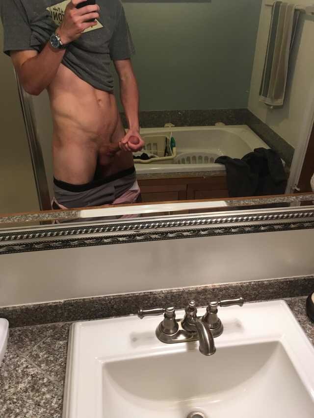 straightbaitedguys:  A cute ass 21 year old with a kick add body.