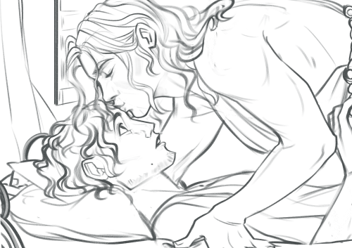 Nose booping and forehead kissing is the patrochilles way.