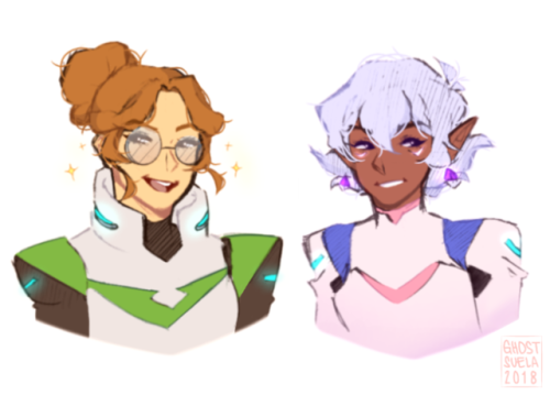 sleepyghosts:Someone suggested a hair swap between Allura and PidgeHonestly, they’re both adorable e