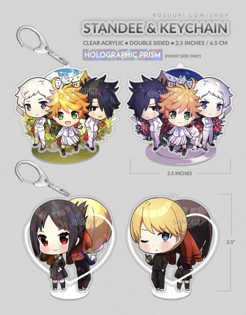 New keychains and standees up for preorder! SHOP: www.rosuuri.com/shop  Bulk disco