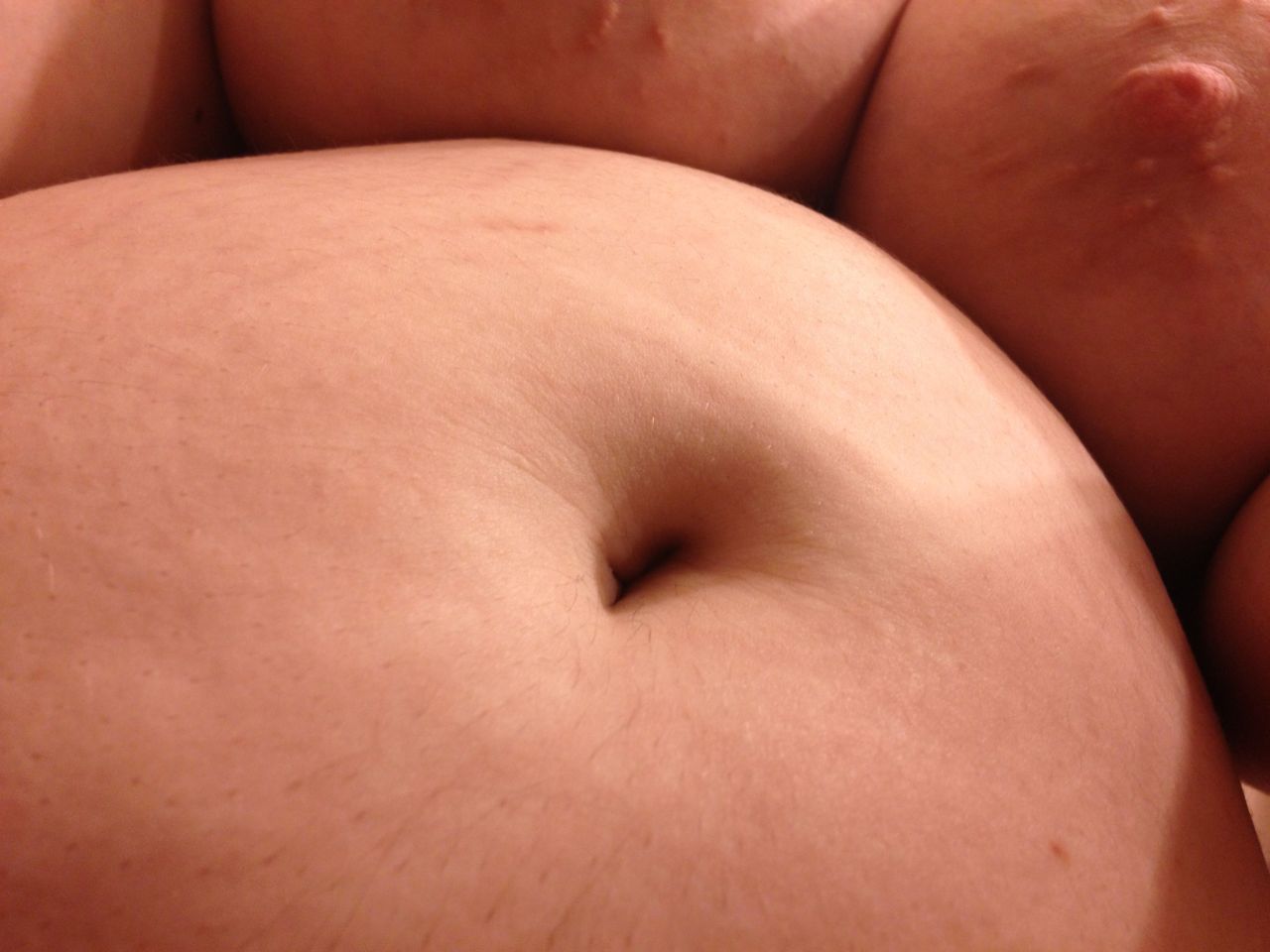 Big nipples, big tits, big belly, and a little hair, too. Yummm. &lt;3