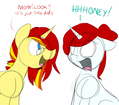 princessnoob:artsparkmod replied to your post: shadrowI LOVE the idea for the cutiema…headcanon: she eventually starts growing her own goatee and freaks out to her mumyes.  XD