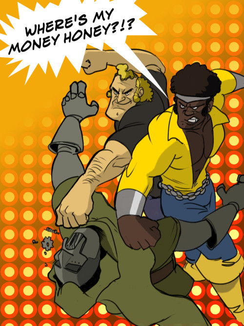 xombiedirge:  Over at CBR’s The Line It is Drawn this week, the Venture Bros. join in an epic team up with comic book characters. My personal favs above, but check out plenty more HERE. Venture Bros/Cyclops and Havok Mash Up by Josh Gowdy Nick