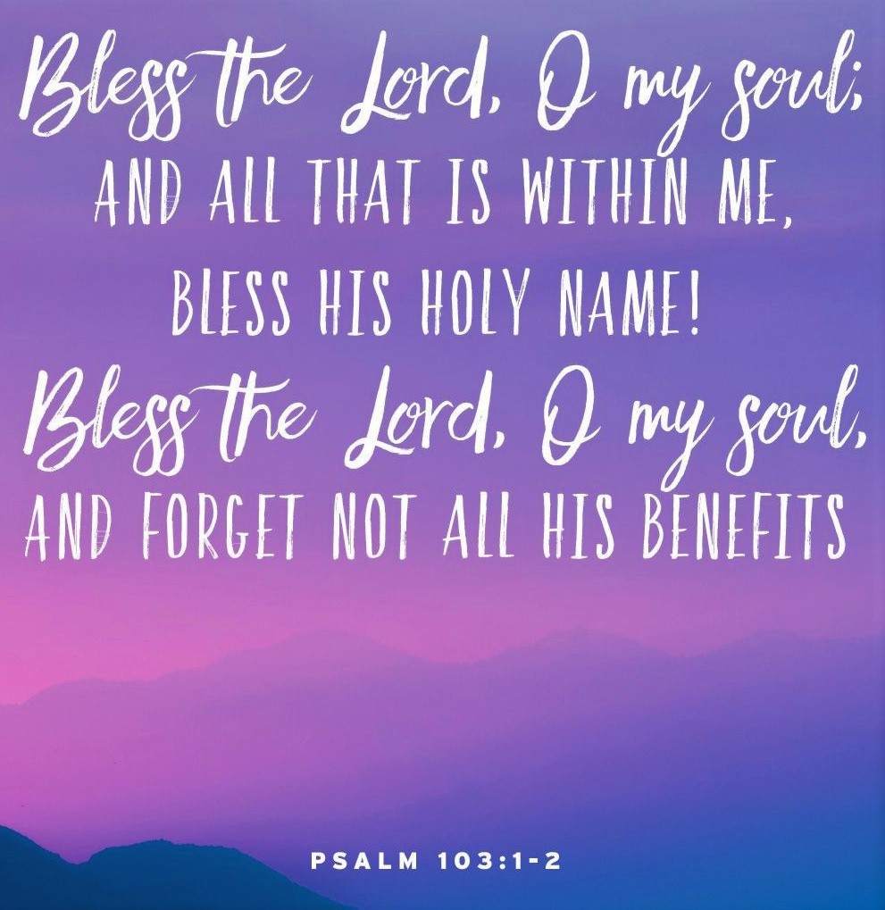 DOLUDO - Juego de 2 impresiones Bless The Lord O My Soul - Póster de Salmo  103:1-2 versículo bíblico para pared, pintura en lona para sala de estar,  recámara, decoración sin marco 