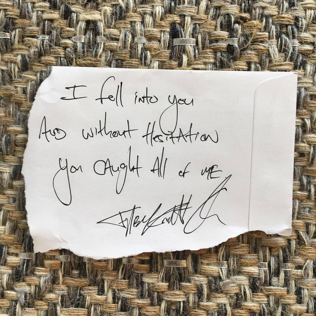 tylerknott:  “I fell into you and without hesitation, you caught all of me.”
