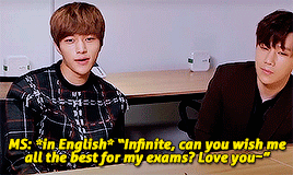 gyuzizis:  myungsoo and sunggyu’s message to the inspirit with exams 