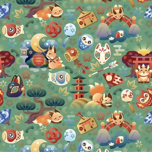 New pattern! People have been asking for a pattern of our kitsune character for years, so I finally 