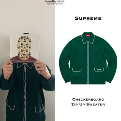 Supreme 20aw Checkerboard Zip Up Sweater