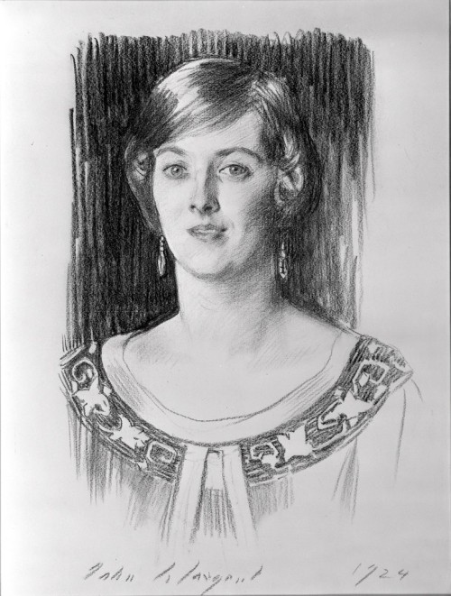 artist-sargent:Emily Winthrop Miles (Mrs. Corey Lucien Miles), John Singer Sargent, 1924, Harvard Ar