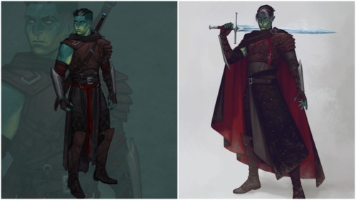 ratherthepoint: Then and now…Real quick editing, but I stuck the glorious new official art by