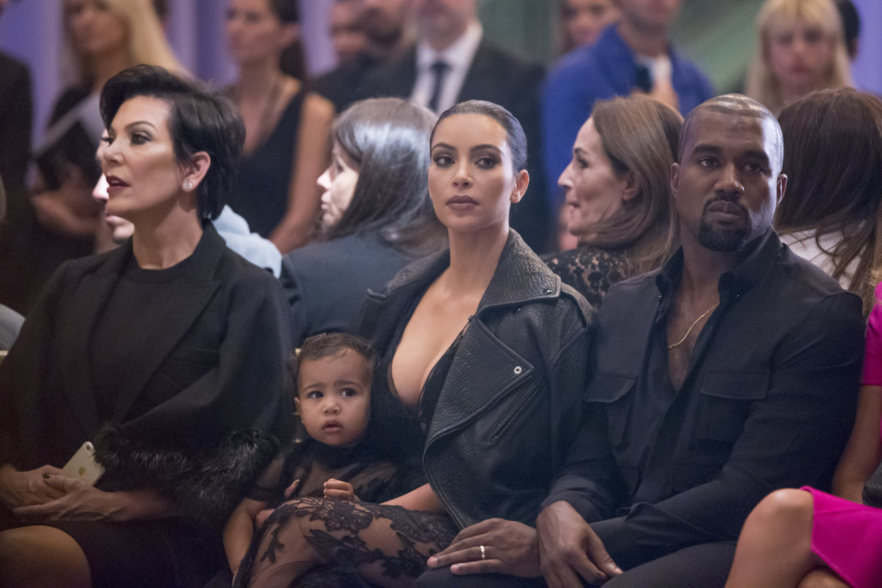 kimkanyekimye:  More of Kim, Kanye, North &amp; Kris front row at the SS15 Givenchy