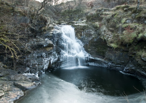 scotianostra:Falls of Falloch near Crianlarich Stirling, the pool below is very popular with swimmer