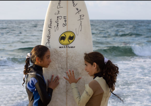 More on Gaza Surfing: Sabah, Rawan, Kholoud and Shrouq Abu Gunaimvia browngirlsurfShoruq and Rawan A