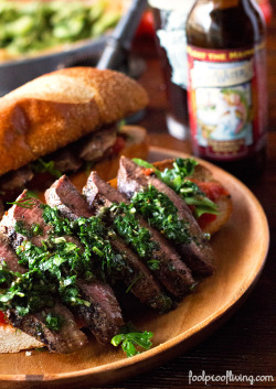 in-my-mouth:  Chimichurri Steak Sandwich 