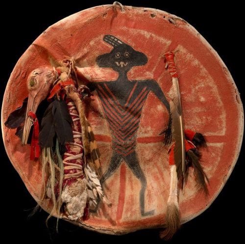 Shield associated with Chief ArapooshSore Belly, Apsáalooke [Crow], ca. 1795–1834) ca. 1825Montana B