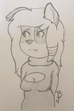 breadanjellyart:  Rikki in a keyhole sweater