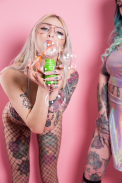 handprints-and-honey:Pink Bubble Party with @one-bigdarkroom