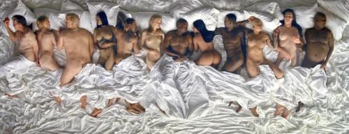 Kim Kardashian nude in that Kanye West video.