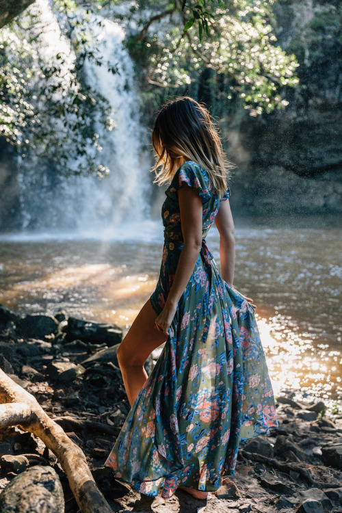 dustjacketattic:  floral wrap maxi dress | photo melissa findley for tuula