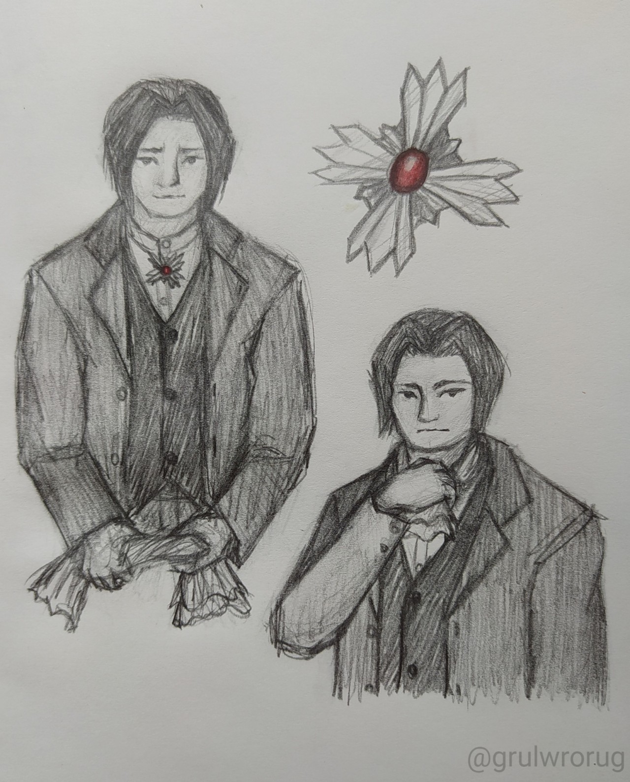 Fanart That Is Not Gzsz I Thought It Would Be Funny If Edgeworth Wore His