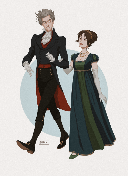 Doctor And Companions In Regency Attire