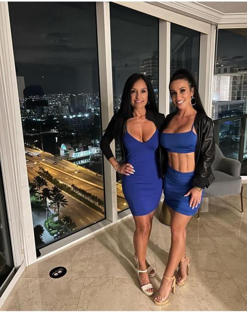 Mother And Daughter In Blue