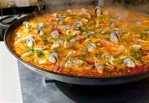 Spanish seafood paella