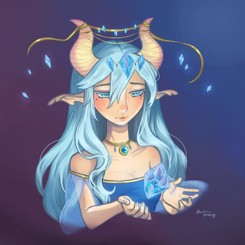 Stunning character from Nyphrmdraws that I painted for Draw This in Your Style and also for her 5K f
