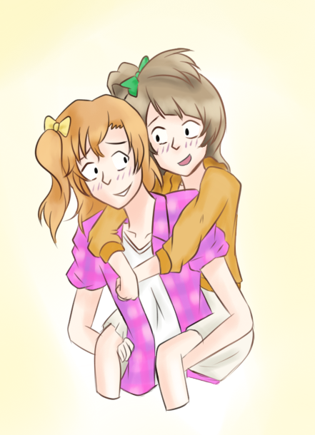 just-yanging-out: i feel like even though kotori’s taller she’d still make honks give he