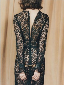 thefaintingfox: Self Service issue #38 SS 2013 by Venetia Scott. Dolce &amp; Gabbana dress and Fleet Ilya cuffs,  