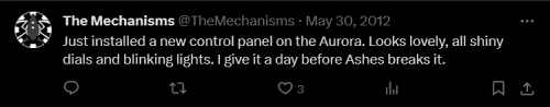 *bursts Forth From The Mechanisms Twitter Page With Screenshots Clenched Between My Teeth* A Humble Offering