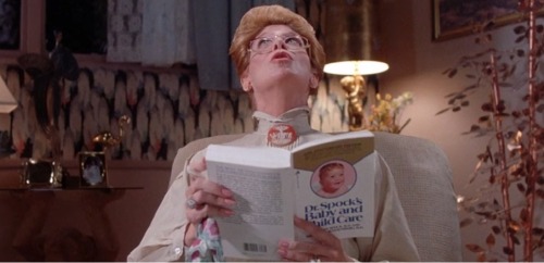 Florence Arizona of Raising Arizona reading Dr. Spock’s Baby And Child Care by Benjamin Spock