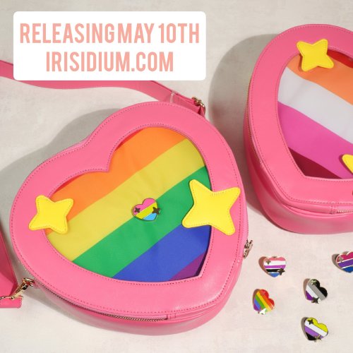 you guys i made a PRIDE ITA BAG!! Releasing may 10th! To begin with are four flag options: rainbow, 