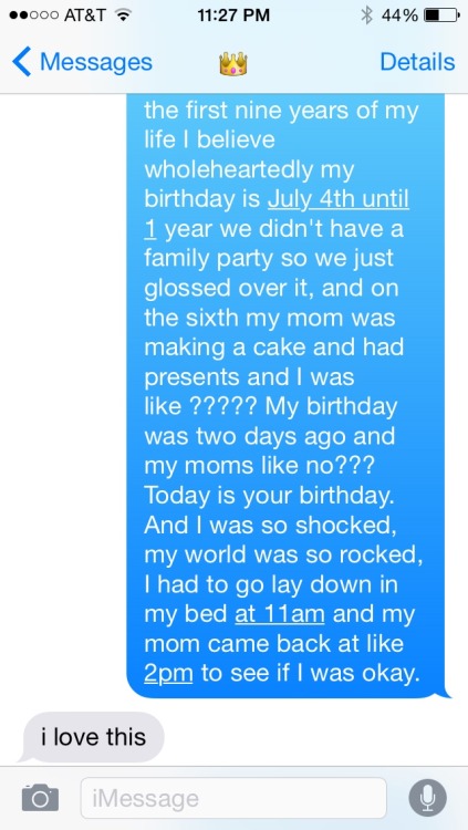 winnieportleyrind:  winnieportleyrind:  Telling Simon why I have two birthdays.  Over 800 people know why I have two birthdays.