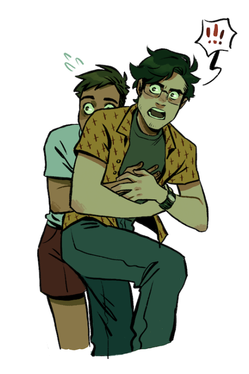 bonesbunns:Clingy (I’ll redraw this meme of them for as long as I have hands)