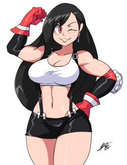 bigdeadalive:  Pin-up commission of Tifa!   &lt; |D’‘‘